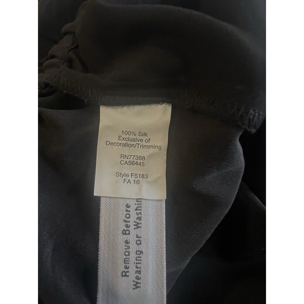 Madewell Embroidered Jumpsuit Sz 6 Black 100% Silk Sleeveless Boho Quiet Luxury - Picture 7 of 7